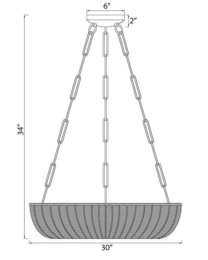 Bower Pendant dimensions diagram