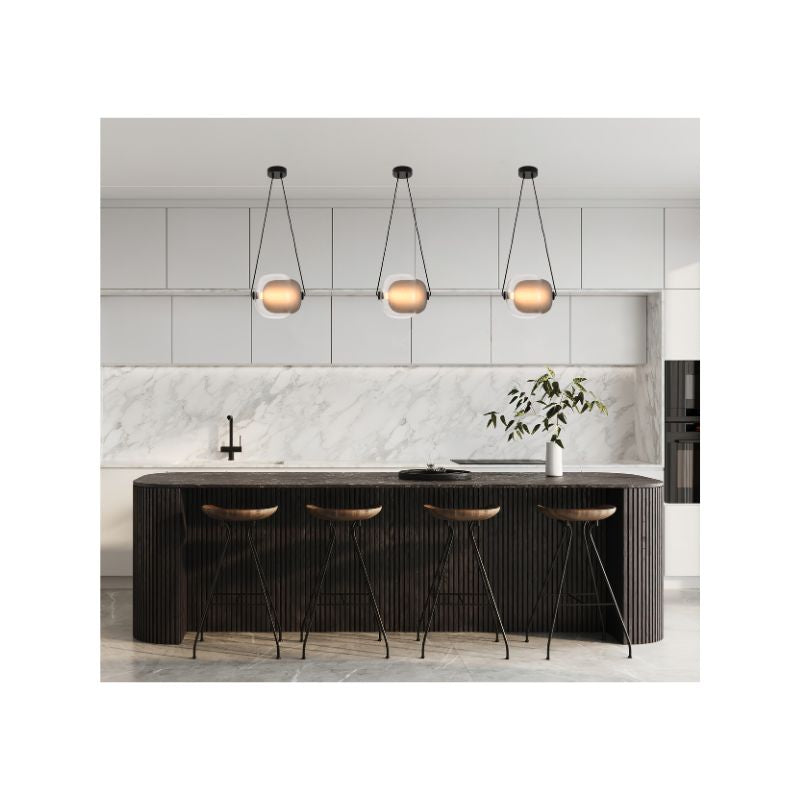 Clear Glass Shade LED Pendant Light with Hardware by Bethel - view 10