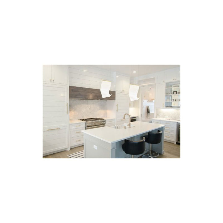 Acrylic Crumbled Sheet Pendant Light with Hardware in Gold by Bethel