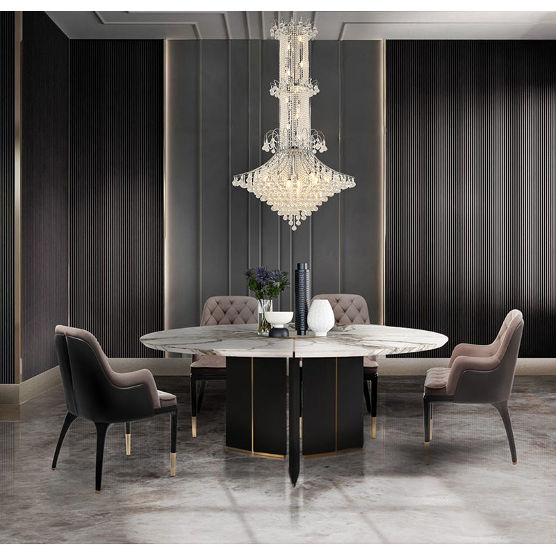 Frame Waterfall Chandelier with Clear Hanging Crystals by Bethel - view 11