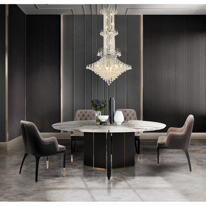 Frame Waterfall Chandelier with Clear Hanging Crystals by Bethel - view 11