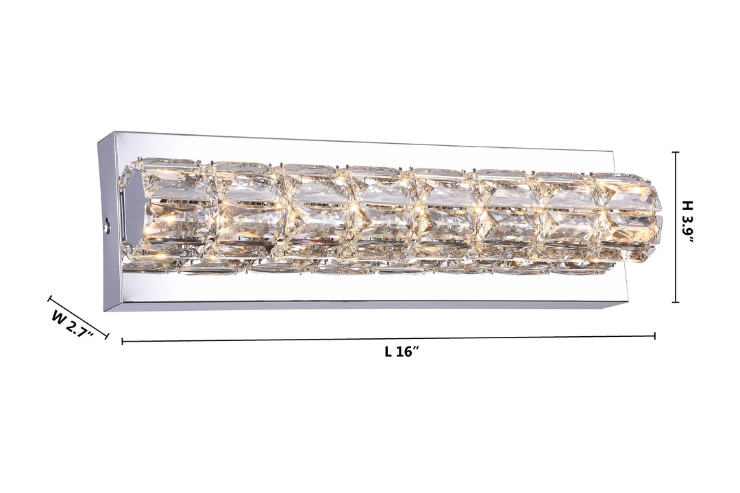 Frame LED Wall Sconce with Clear Crystals by Bethel - view 11