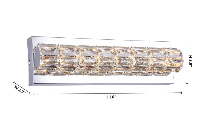 Frame LED Wall Sconce with Clear Crystals by Bethel - view 11