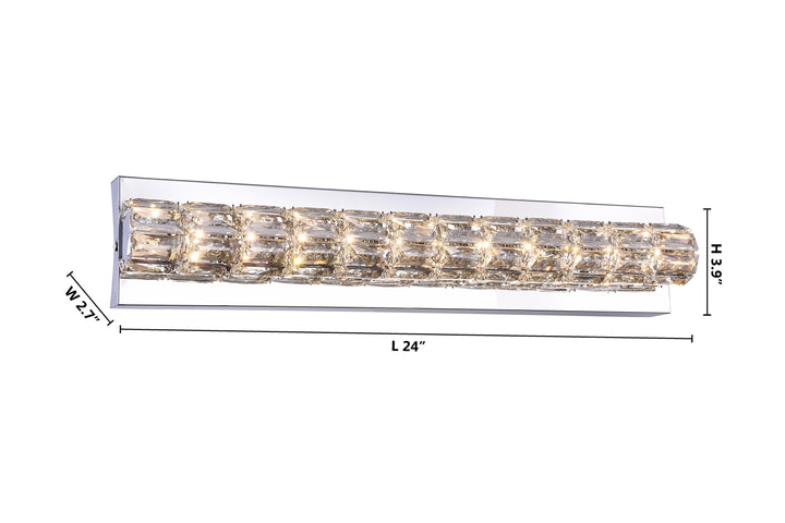 Frame LED Wall Sconce with Clear Crystals by Bethel - view 6
