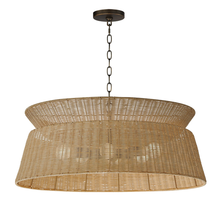 Tulum 6-Light Chandelier Natural / Dark Bronze