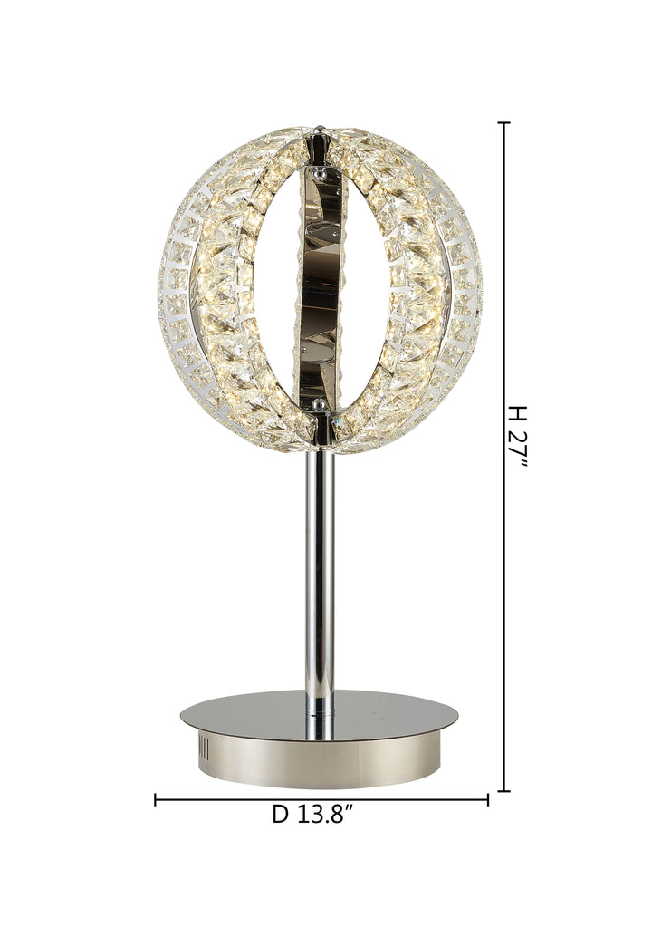 Orb Frame LED Table Lamp with Clear Crystals by Bethel - view 5