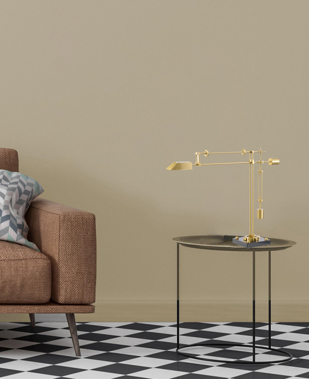 Black Brass Table Lamp by Bethel - view 3