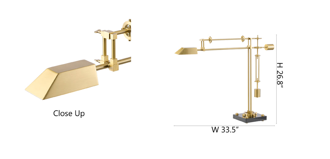 Black Brass Table Lamp by Bethel - view 4
