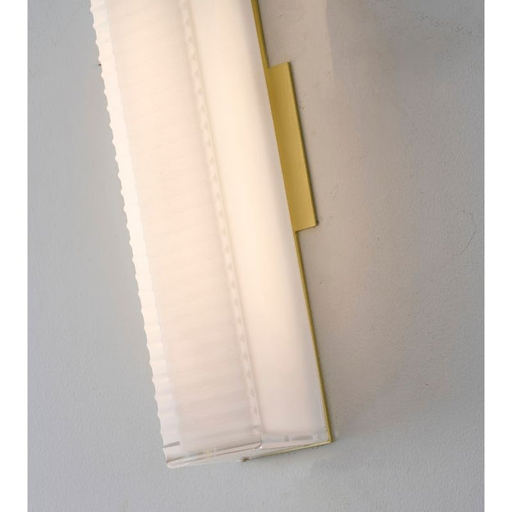 Brass Glass Wall Sconce by Bethel - view 5