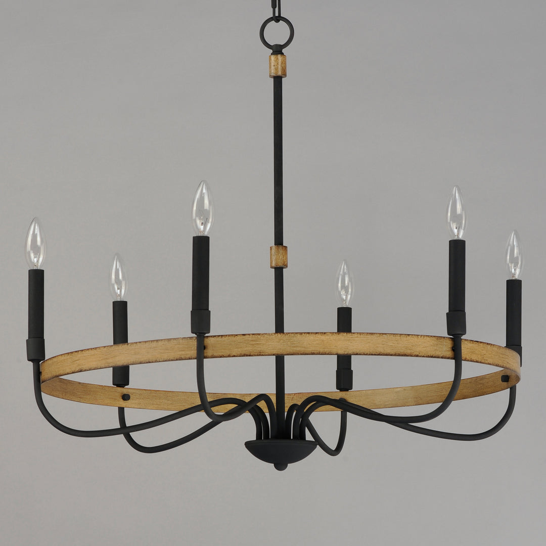 Franklin 6-Light Chandelier Driftwood / Black alternate view