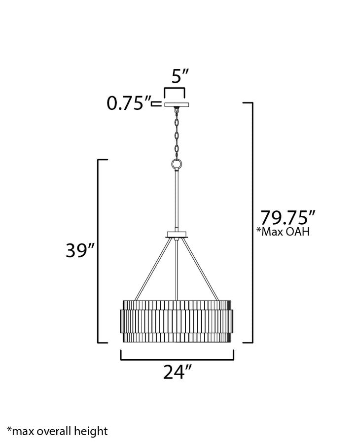 Satori Chandelier dimensions diagram