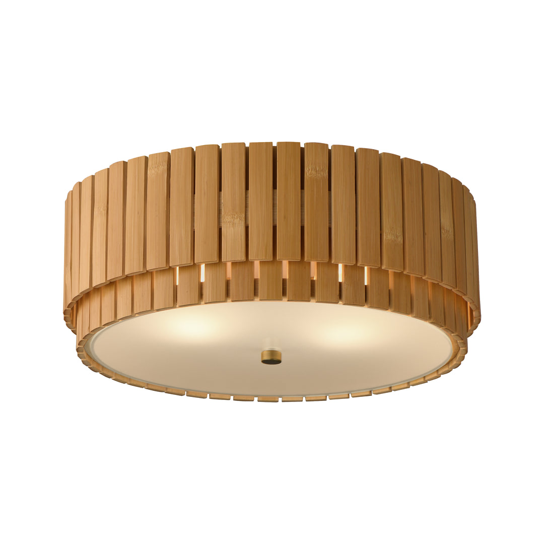 Satori 2-Light Flush Mount Natural / Natural Aged Brass