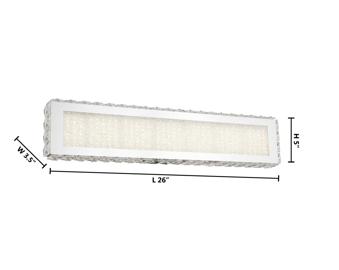 Clear Crystal Wall Sconce with Beaded Frame and Hardware by Bethel - view 9
