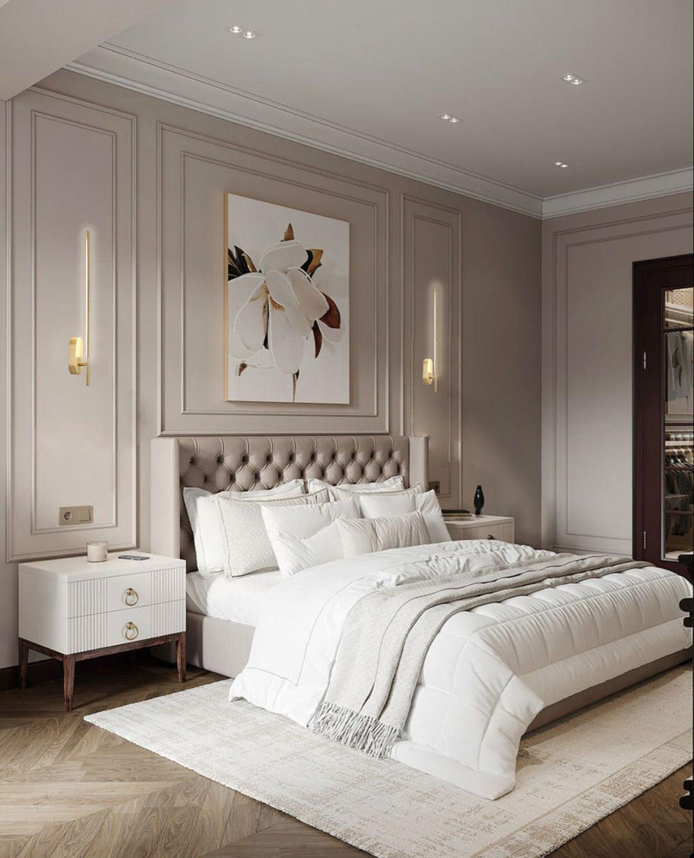 Brass LED Stick Wall Sconce with Silicone Diffuser by Bethel - view 7