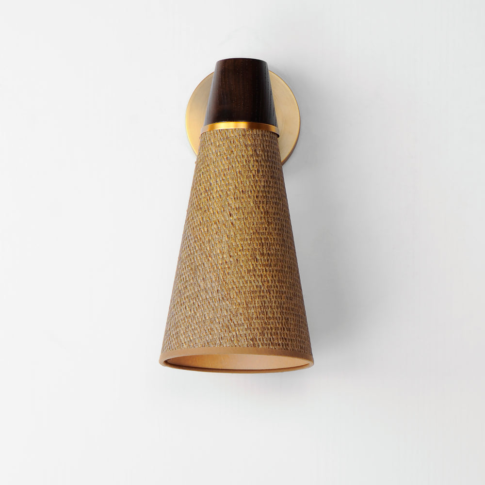 Sumatra 1-Light Sconce Grass Cloth / Natural Aged Brass alternate view