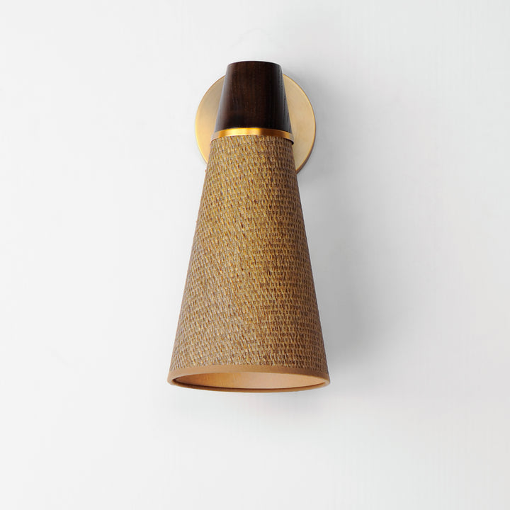 Sumatra 1-Light Sconce Grass Cloth / Natural Aged Brass alternate view