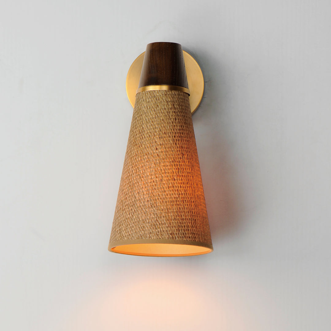 Sumatra 1-Light Sconce Grass Cloth / Natural Aged Brass alternate view