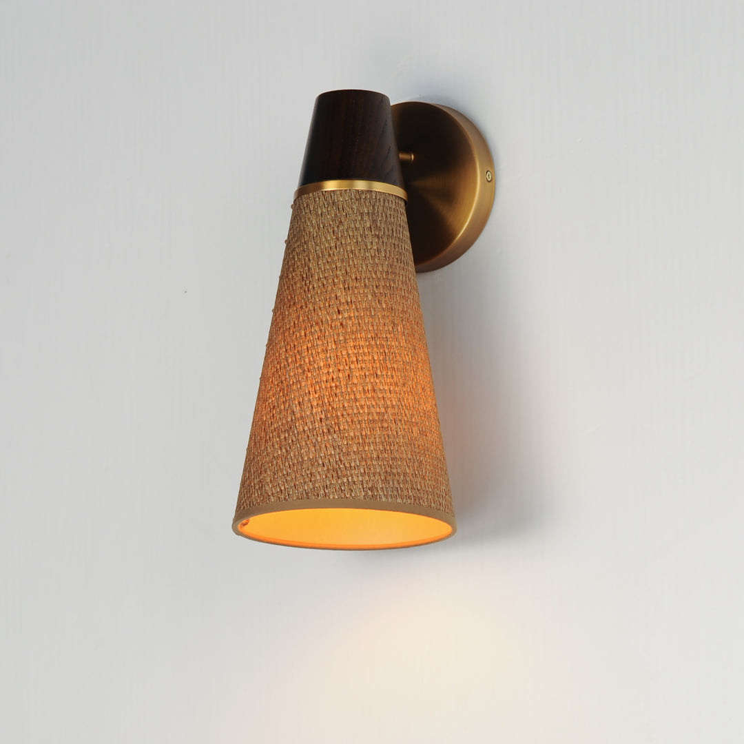 Sumatra 1-Light Sconce Grass Cloth / Natural Aged Brass alternate view