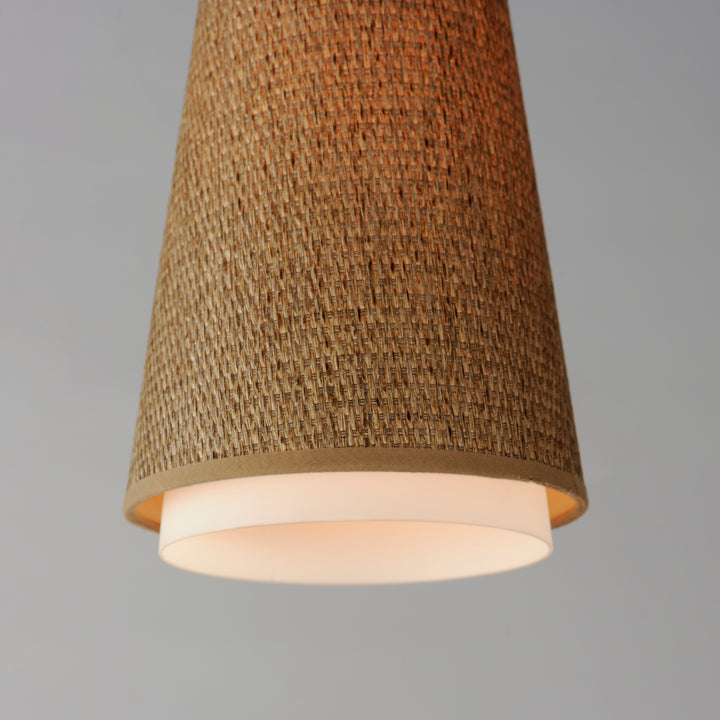 Sumatra 1-Light Pendant Grass Cloth / Natural Aged Brass alternate view