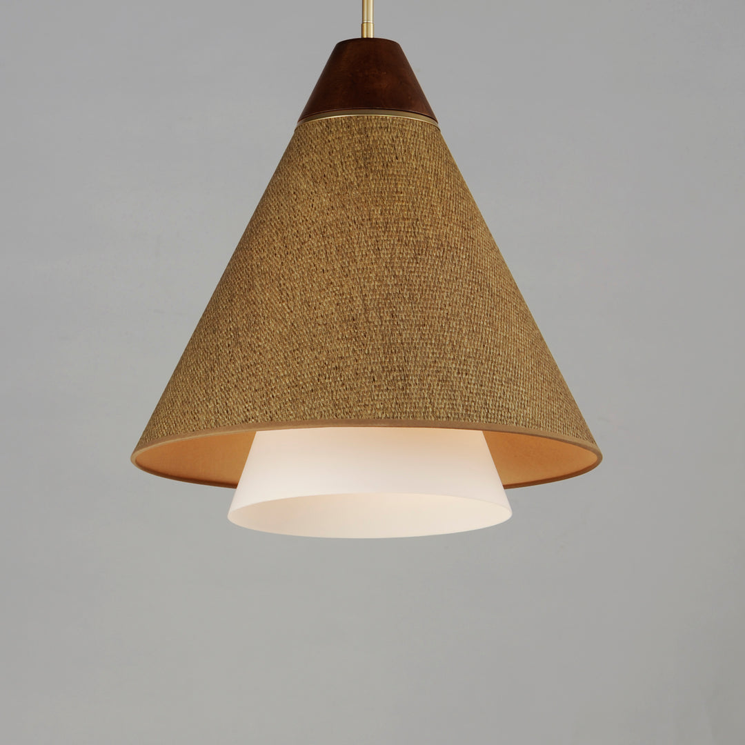 Sumatra 20" Pendant Grass Cloth / Natural Aged Brass alternate view