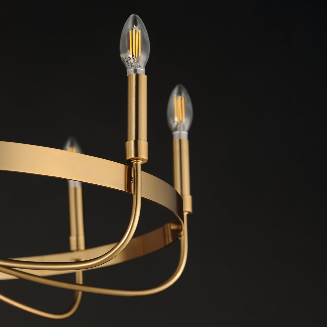 Frankie Chandelier Heritage Brass alternate view