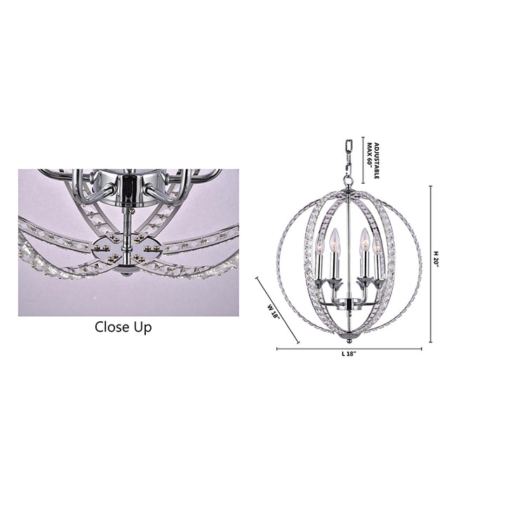 Chrome Crystal Chandelier (LA16) by Bethel - view 5
