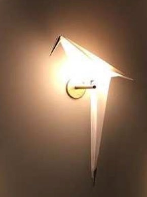 Gold Carbon Steel Frame with White Plastic Bird LED Wall Sconce Bird by Bethel - view 7