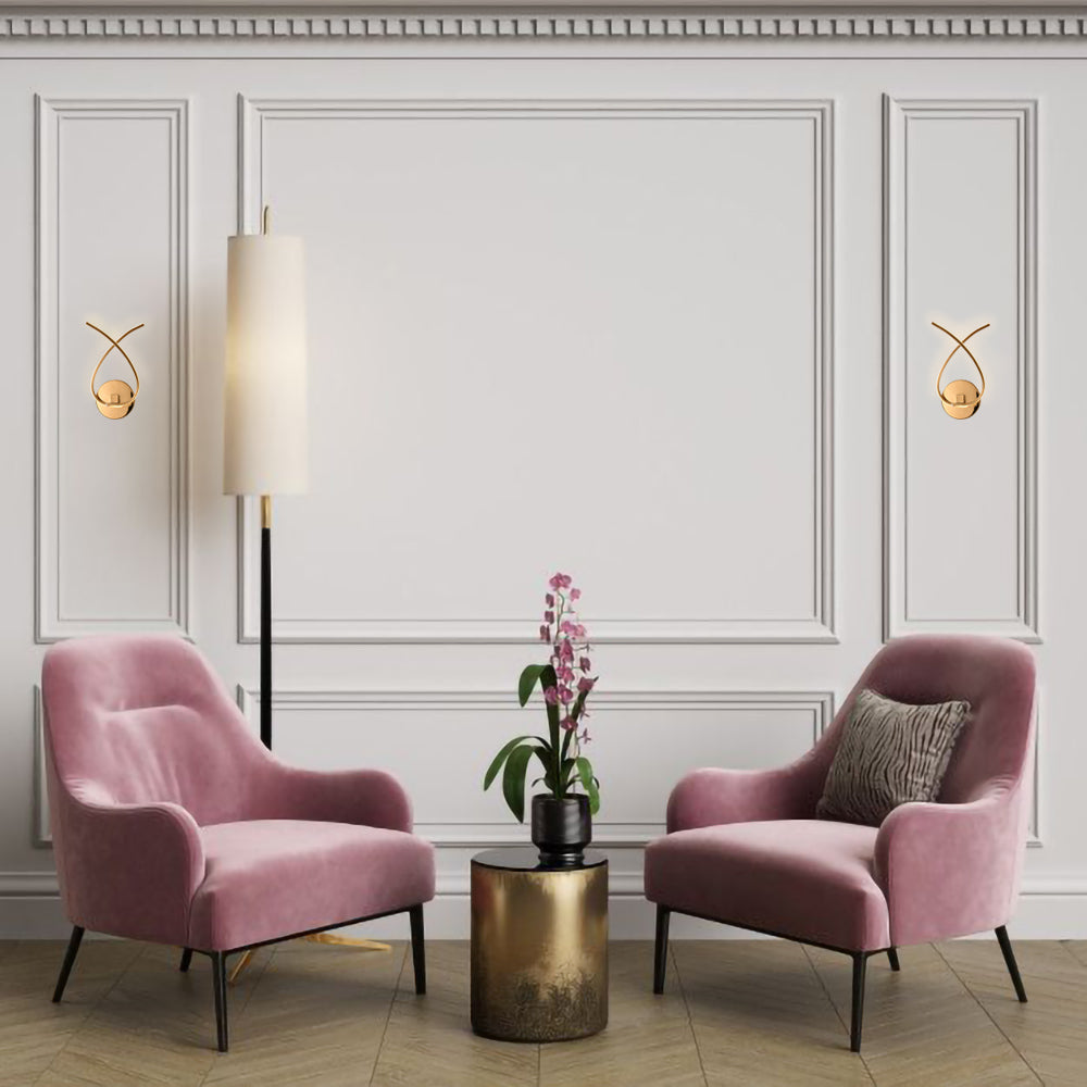 Twisted Arm LED Wall Sconce with Acrylic Diffuser by Bethel - view 12