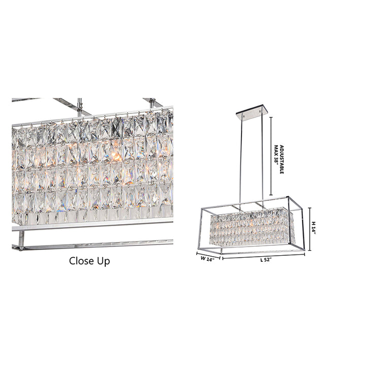 Chrome Crystal Chandelier (LA12) by Bethel - view 5