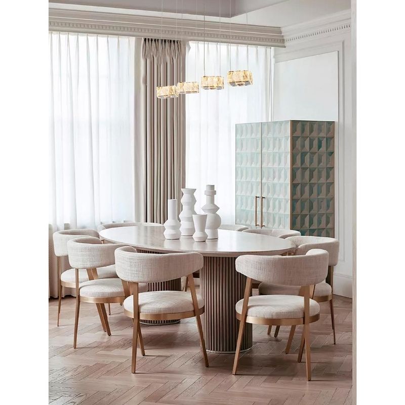 Chrome Frame Island LED Light with Clear Crystal Pendants by Bethel - view 5
