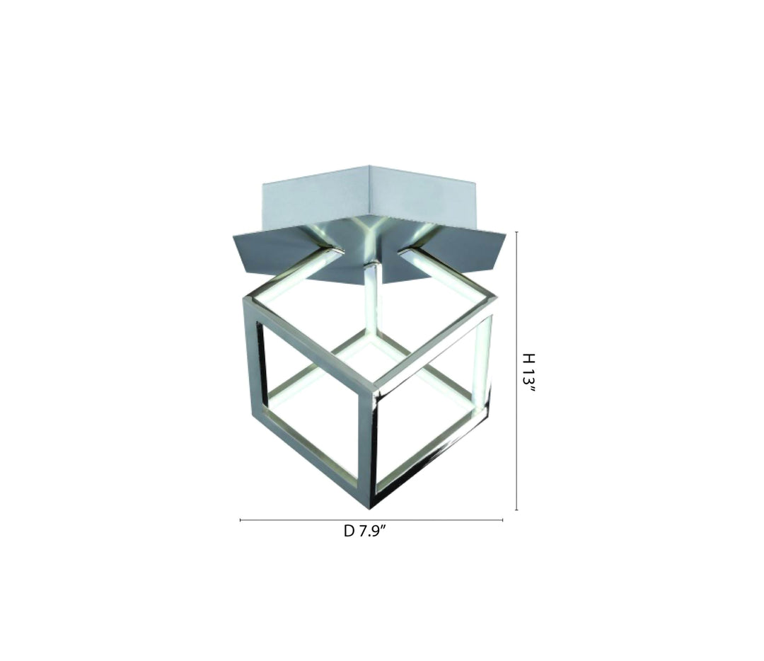 Metal LED Box Light Flush Mount with Acrylic Diffuser Metal: Aluminium