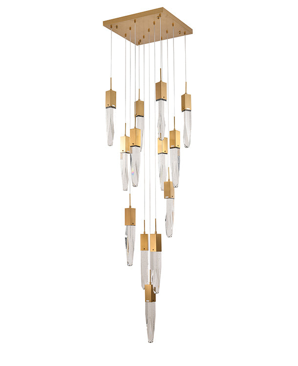 Gun Metal Frame Chandelier with Clear Bubble Crystal Pendants by Bethel - view 43
