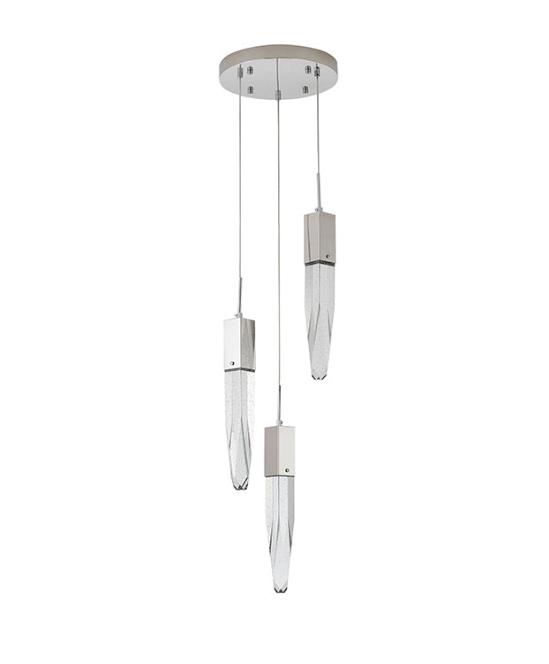 Gun Metal Frame Chandelier with Clear Bubble Crystal Pendants by Bethel - view 10