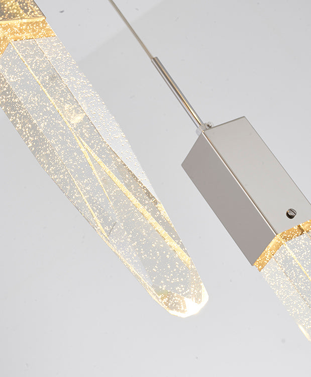 Gun Metal Frame Chandelier with Clear Bubble Crystal Pendants by Bethel - view 11