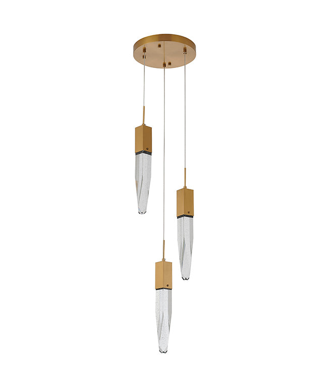 Gun Metal Frame Chandelier with Clear Bubble Crystal Pendants by Bethel - view 18