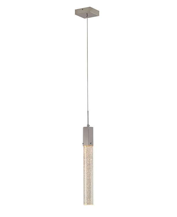 Clear Hexagon Bubble Crystal Pendant Light with Hardware in Chrome by Bethel