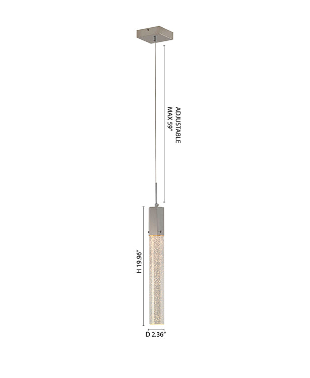 Clear Hexagon Bubble Crystal Pendant Light with Hardware by Bethel - view 13