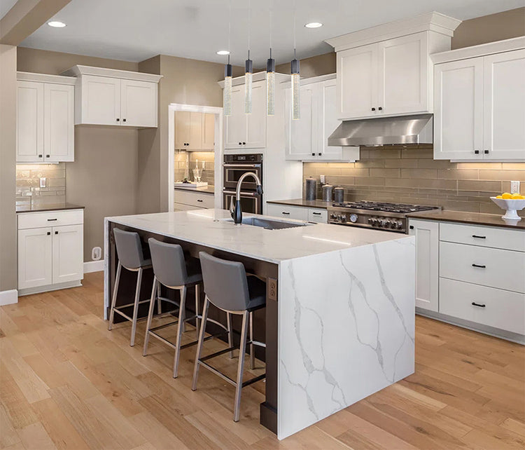 Frame Island Light with Clear Hexagon Bubble Hanging Crystal Pendants by Bethel - view 2