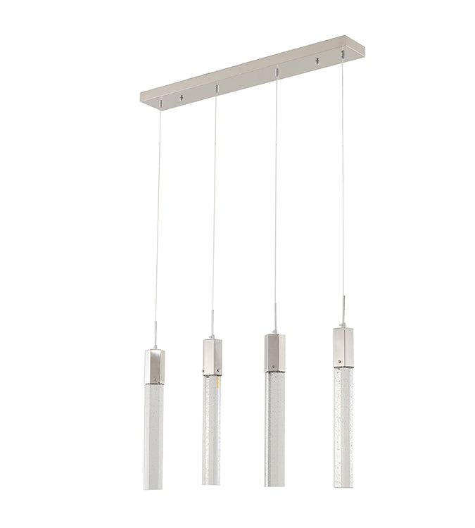 Frame Island Light with Clear Hexagon Bubble Hanging Crystal Pendants by Bethel - view 11