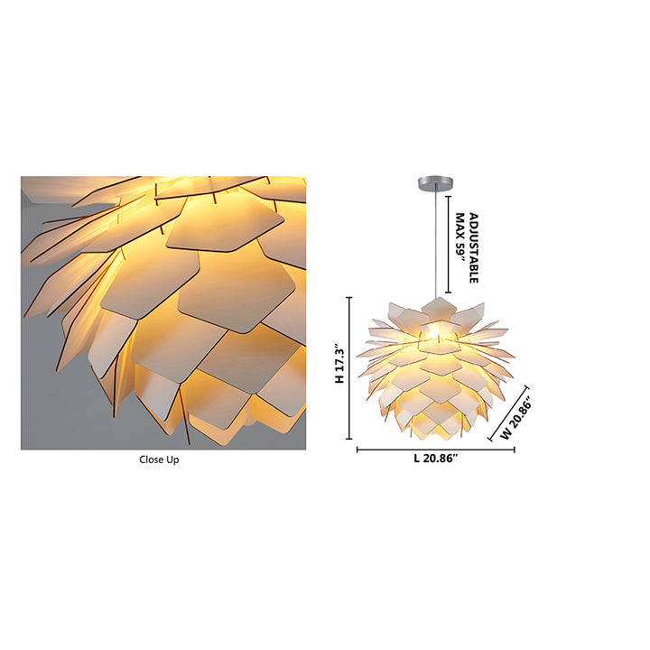 Natural Frame Artichoke Ceiling Fixture by Bethel - view 21