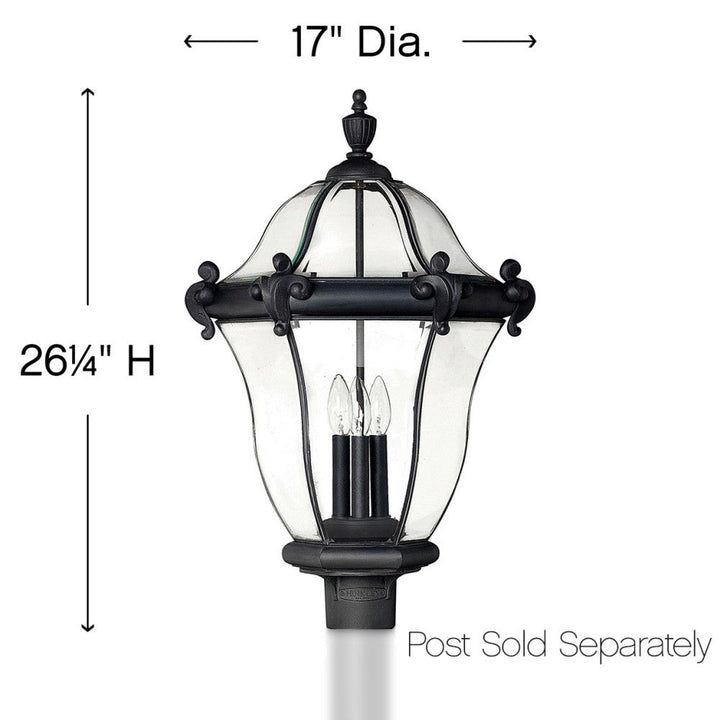 San Clemente Post Mount Lantern