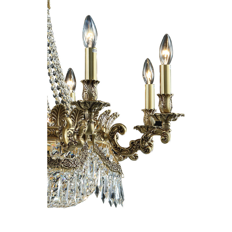 Brass Crystal Chandelier by Bethel - view 2