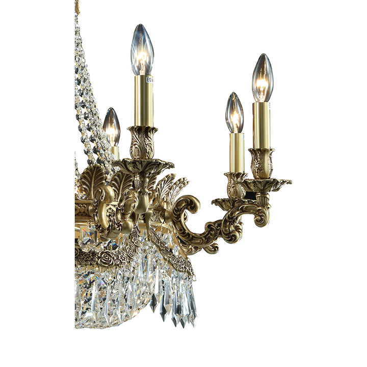 Brass Crystal Chandelier by Bethel - view 2