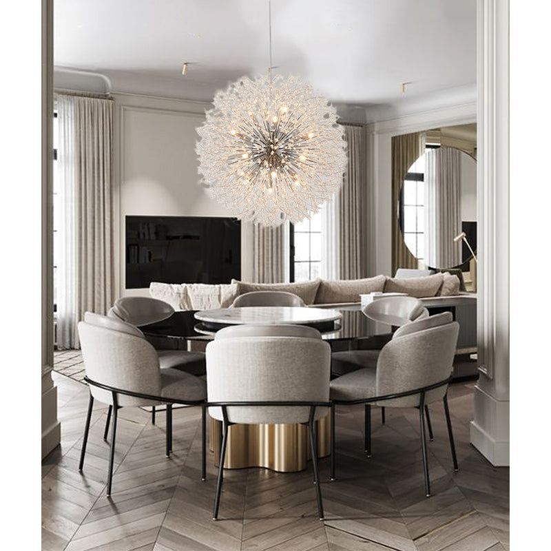 Clear Crystal Firework Chandelier with Hardware by Bethel - view 22