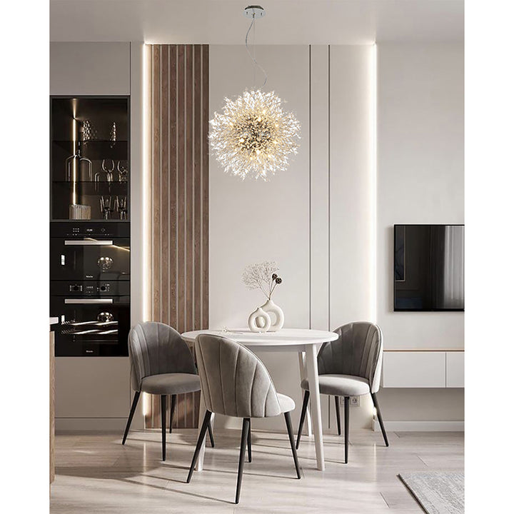 Clear Crystal Firework Chandelier with Hardware by Bethel - view 16