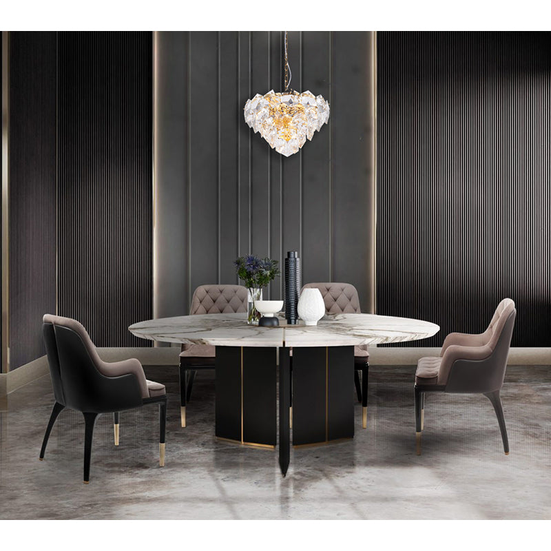 Frame Chandelier with Clear Hanging Crystals (GL431) by Bethel - view 17