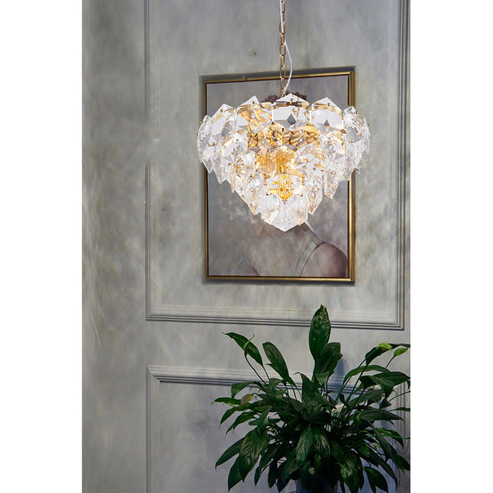 Frame Chandelier with Clear Hanging Crystals (GL431) by Bethel - view 19