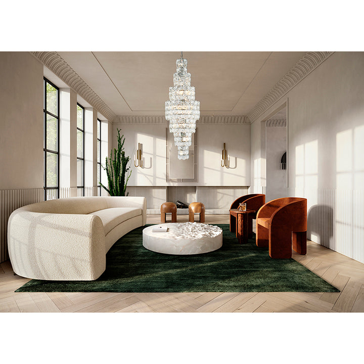 Seven Tier Frame Chandelier with Clear Hanging Crystals by Bethel - view 3