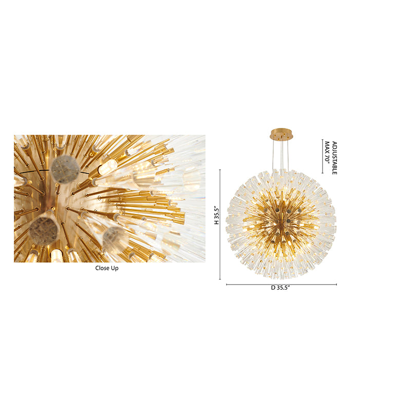 Frame Chandelier with Clear Crystal Spikes by Bethel - view 20