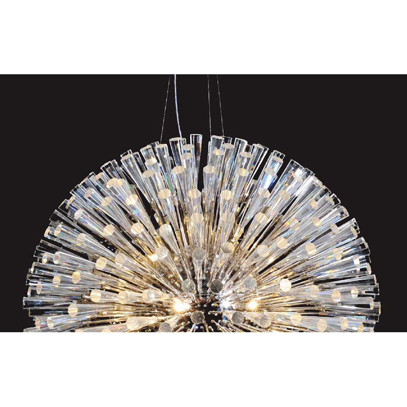 Frame Chandelier with Clear Crystal Spikes by Bethel - view 6